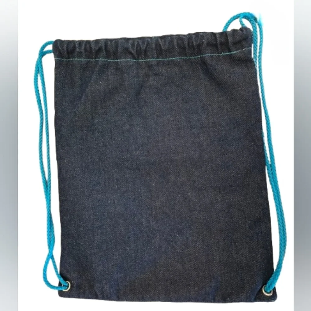 Wallflower Dark Denim Backpack with Blue Straps And Rhinestone‎ Details